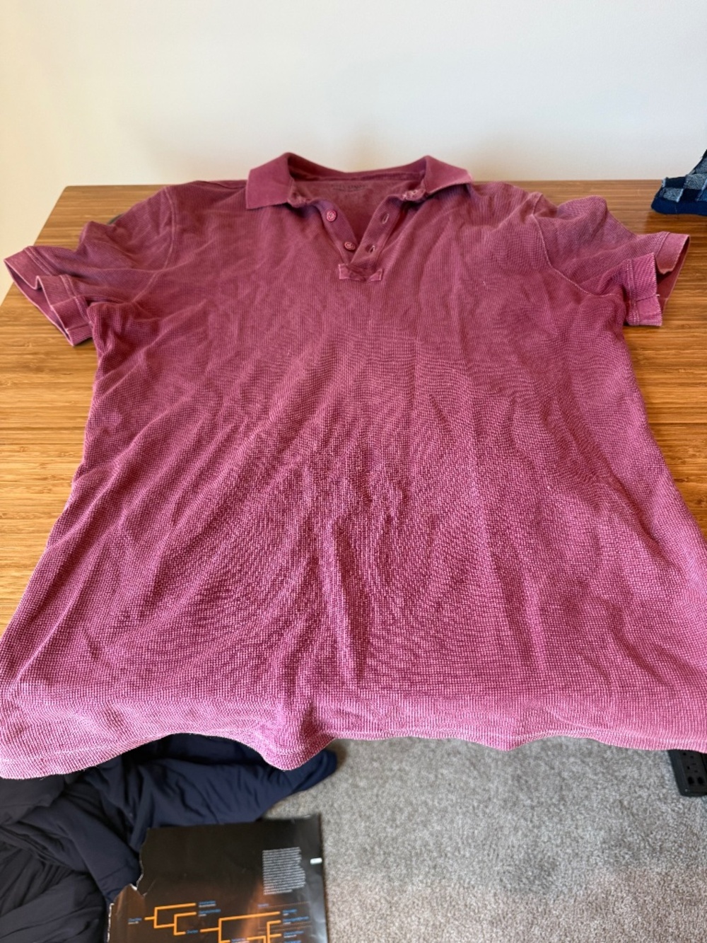 Medium burgundy polo made in Italy